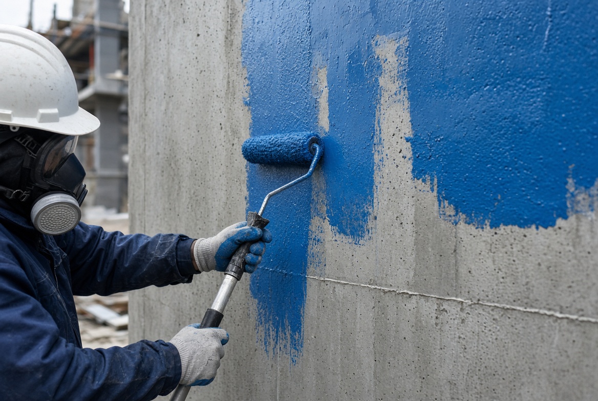 اجرای سیستم آب‌بندی ساختمان توسط نوین پوشش آیبک